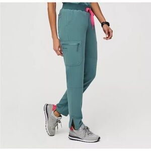 Figs Hydrogreen Jogger Pants with Pink Accents